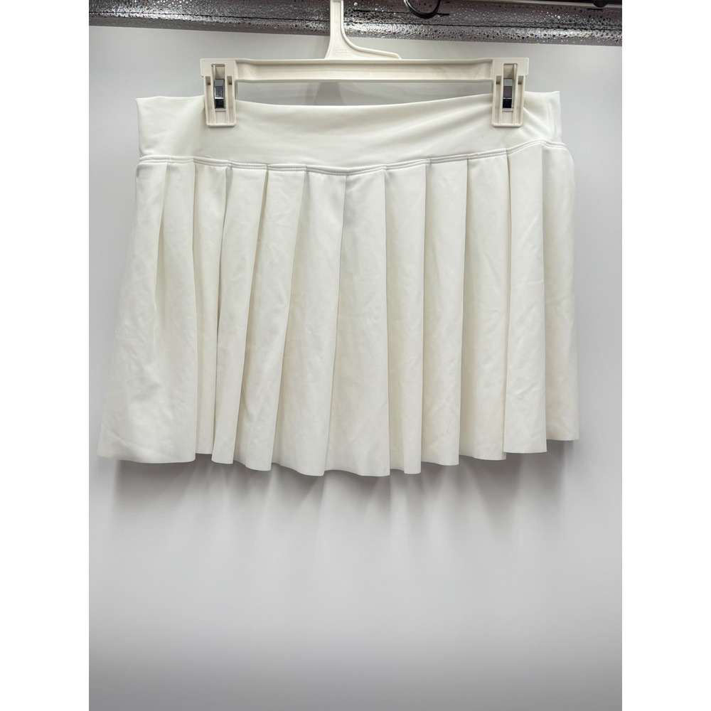 Wild Fable White Pleated Tennis Skirt Preppy Schoolcore Stretch‎ Mini L - Picture 6 of 9